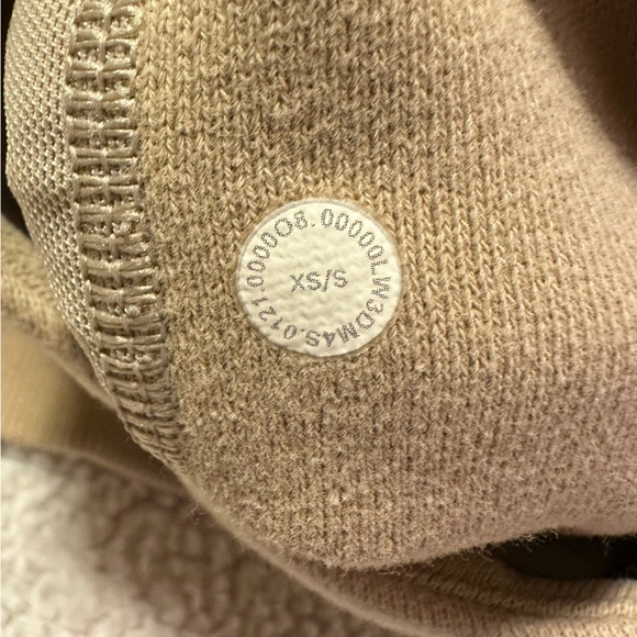 Lululemon Scuba Oversized 1/2 Zip Hoodie Sweatshirt Cropped Trench Tan - Picture 10 of 11